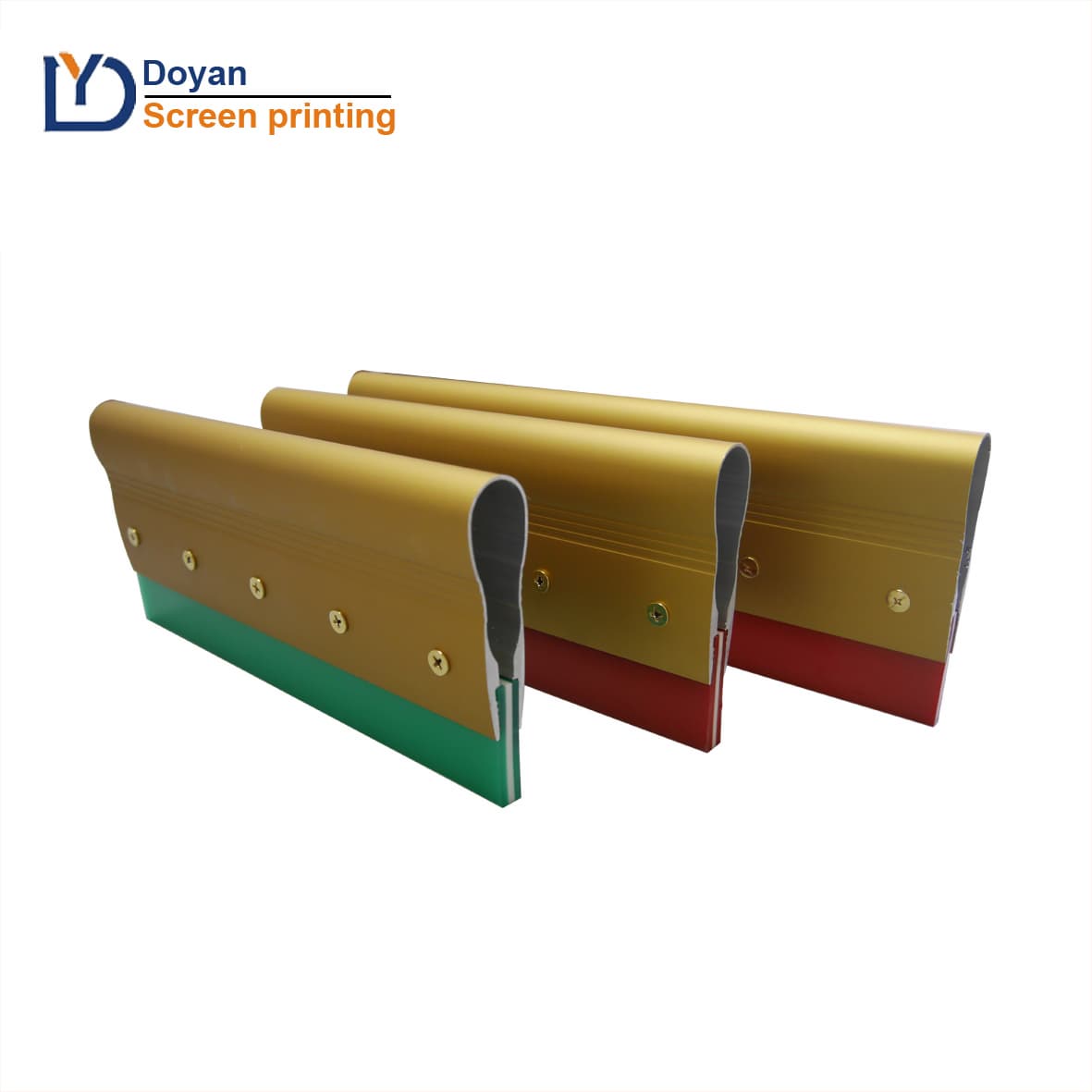 Aluminum handle with squeegee for screen printing